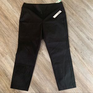 NWT! Tribal Black Ankle Slacks w/ textured detail